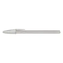 CANETA ESF 1.0MM BIC CRISTAL MATTE PRETA CORPO PRATA 25 UN