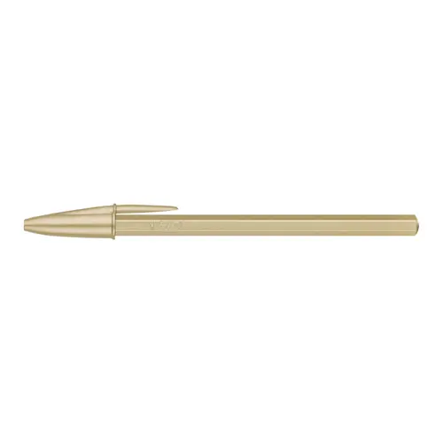 CANETA ESF 1.0MM BIC CRISTAL MATTE AZUL CORPO DOURADO 25 UN