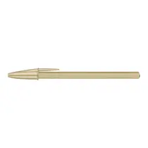 CANETA ESF 1.0MM BIC CRISTAL MATTE AZUL CORPO DOURADO 25 UN