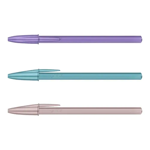 CANETA ESF 1.0MM BIC CRISTAL MATTE SORTIDA 25 UN
