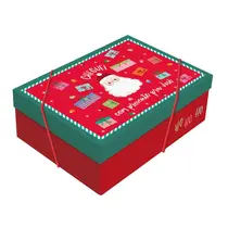 Caixa Presente Retangular c/ Tampa 46CMX33CMX14CM G Presentes Natal Cromus