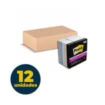 BLOCO RECADO ADESIVO REMOVIVEL 076MMX076MM POST-IT 450FL COL COLECAO SERENIDADE 12 UN