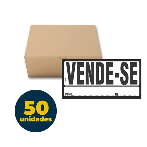 CARTAZ VENDE-SE 157X320MM TAMOIO 50 UN