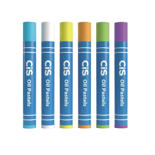 Giz Pastel Oleoso Escolar 12 Cores Oil Pastels Cis