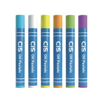 Giz Pastel Oleoso Escolar 12 Cores Oil Pastels Cis