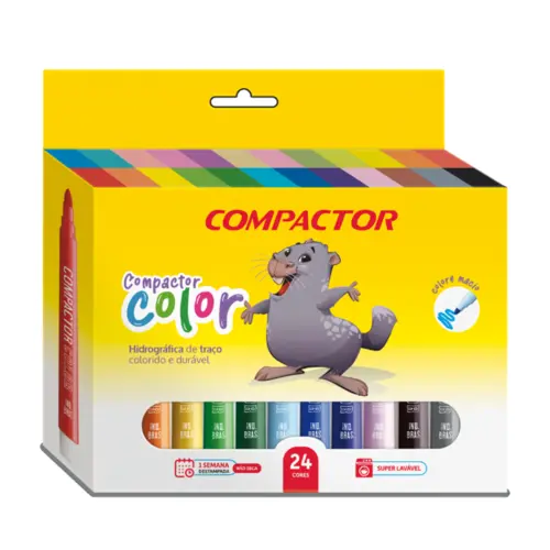 Hidrocor Jumbo 24 Cores Color Compactor