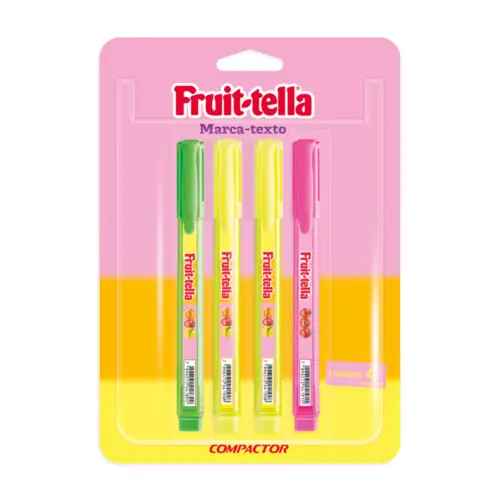Kit Marca Texto 4 Cores Fruit-Tella Compactor