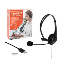 Fone de Ouvido Headset Type-C com Microfone 5+ Office Preto