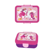 Kit Lanche Escolar Garrafa 460ml + Marmita 700ml Leo e Leo Unicórnio