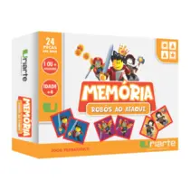 Jogo da Memoria em Madeira 24 peças Robôs ao Ataque Uriarte