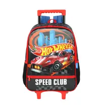 Mochila Infantil com Roda e Alça Luxcel Hot Wheels Preta IC42582HW