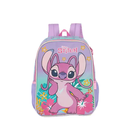 Mochila Infantil Sem Rodas Luxcel Stitch Roxa IS42381SC