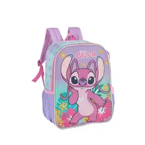 Mochila Infantil Sem Rodas Luxcel Stitch Roxa IS42381SC