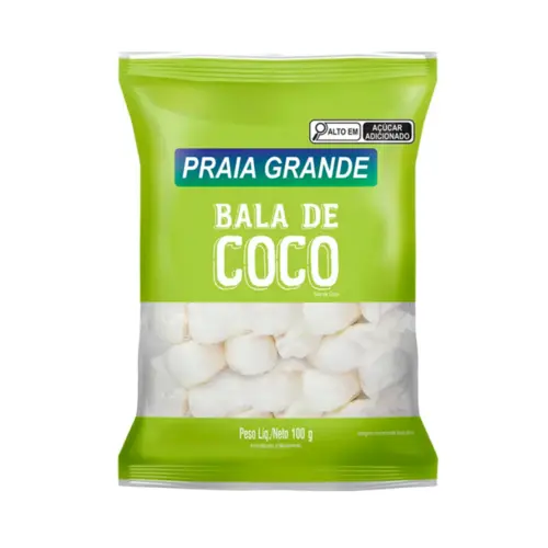 Bala de Coco DaColônia Praia Grande 100g