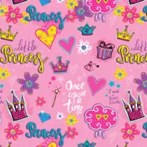 PAPEL PRESENTE EM FOLHA 50CMX60CM COUCHE LITTLE PRINCESS 400 UN