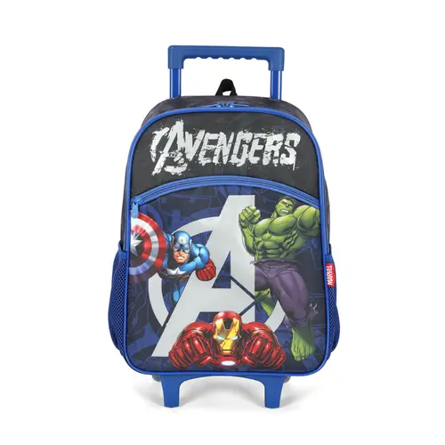 Mochila Infantil com Roda Luxcel Avengers Preta IC42332AG