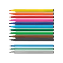 HIDROCOR 10 CORES + 3 GLITTER FABER UNICORNIO 10 UN