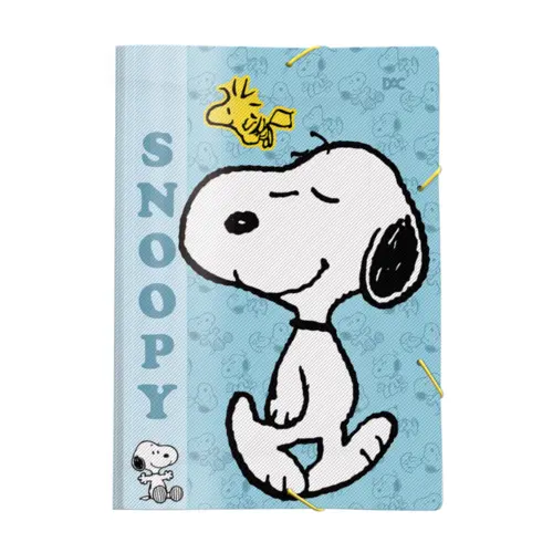 Pasta Aba e Elástico PP Ofício 332mmx232mm Snoopy