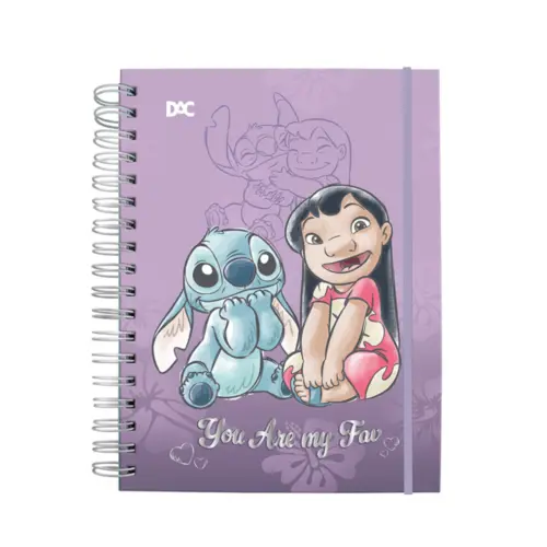 Caderno Colegial com Elástico 177mm x 242mm 80 Folhas Destacáveis DAC Smart  Stitch