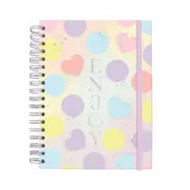 Caderno Colegial com Elástico 177mm x 242mm 80 Folhas Destacáveis DAC Smart Enjoy