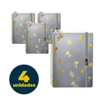 CADERNETA A6 80FL 105MMX150MM DAC LILAS 4 UN