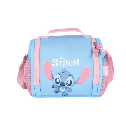 Lancheira Escolar Luxcel Stitch Azul LA50043SC