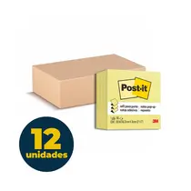 BLOCO RECADO ADESIVO REMOVIVEL 076MMX076MM POP-UP POST-IT 400FL AMARELO 12 BL
