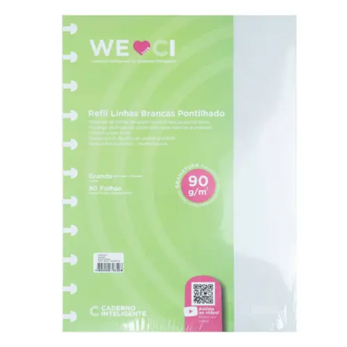 Refil Pontilhado Caderno Inteligente Grande 28CMX21,5CM 50FL 90G