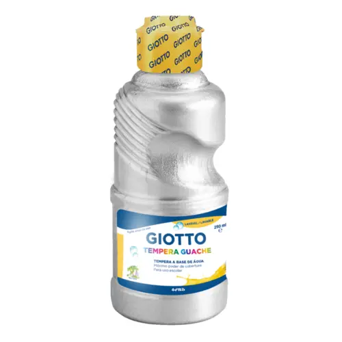 Tinta Guache Giotto 250ml Garrafa Prata