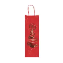Sacola Presente Natal Luz 39cm x 13,5cm x 8cm – Embalagem para Garrafas e Presentes