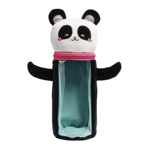 Estojo Tubo 1 Zíper com Visor Tilibra Lovely Friend Panda