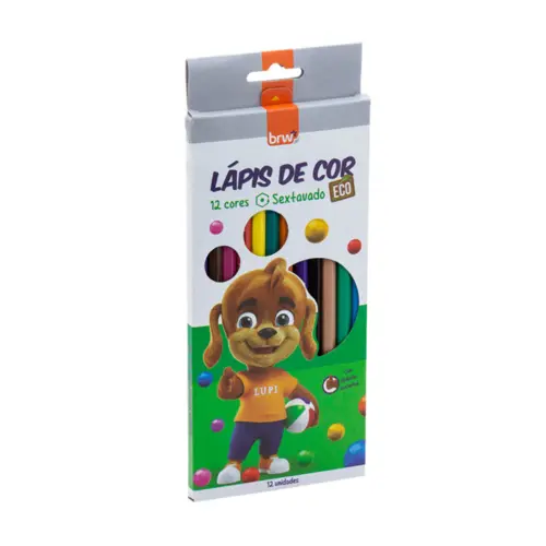 LAPIS COR 12 CORES SEXTAVADO RECICLADO BRW ECO