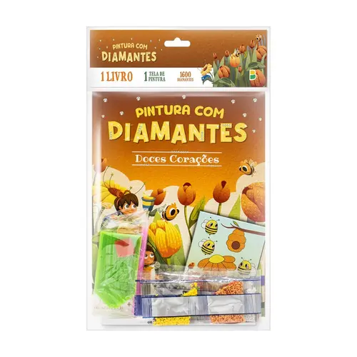 Livro Infantil Pintura com Diamantes Doces Corações Todolivro