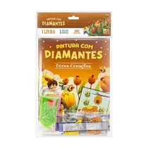 Livro Infantil Pintura com Diamantes Doces Corações Todolivro