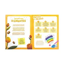 Livro Infantil Pintura com Diamantes Doces Corações Todolivro