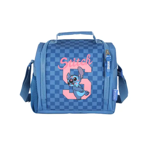 Lancheira Escolar Luxcel Stitch Azul LA50053SC