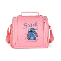 Lancheira Escolar Luxcel Stitch Rosa LA50053SC