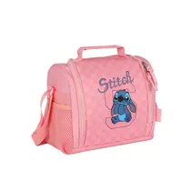 Lancheira Escolar Luxcel Stitch Rosa LA50053SC