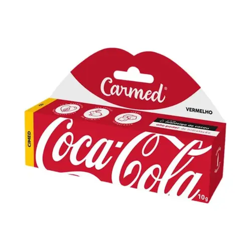 Hidratante Labial Carmed Coca-Cola Vermelho 10g
