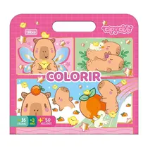 Folhas para Colorir Maleta c/ Adesivo Capyclub Tilibra