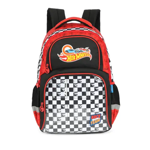 Mochila Jovem Sem Rodas Luxcel Hot Wheels Vermelha MS49981HW