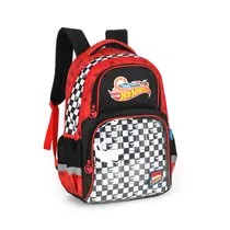 Mochila Jovem Sem Rodas Luxcel Hot Wheels Vermelha MS49981HW