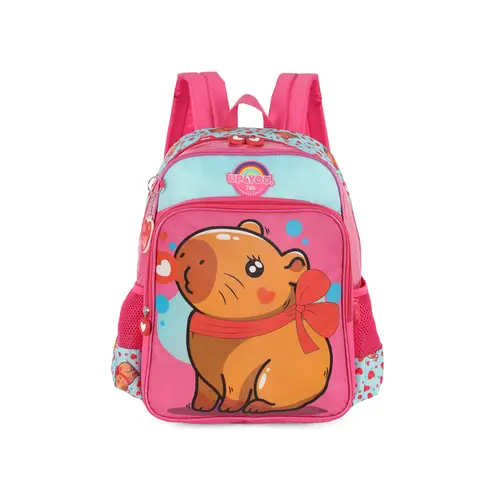 Mochila Infantil Sem Rodas Luxcel Up4You Capivara Pink IS42111UP