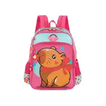 Mochila Infantil Sem Rodas Luxcel Up4You Capivara Pink IS42111UP