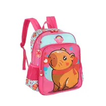 Mochila Infantil Sem Rodas Luxcel Up4You Capivara Pink IS42111UP