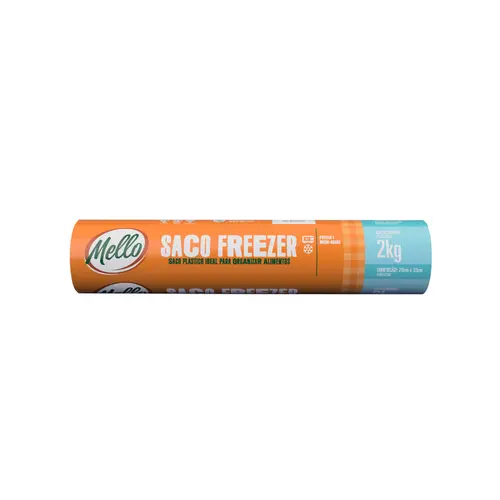SACO PLASTICO PE 20CMX33CM 050 UN 02 KG ROLO FREEZER 24 RL