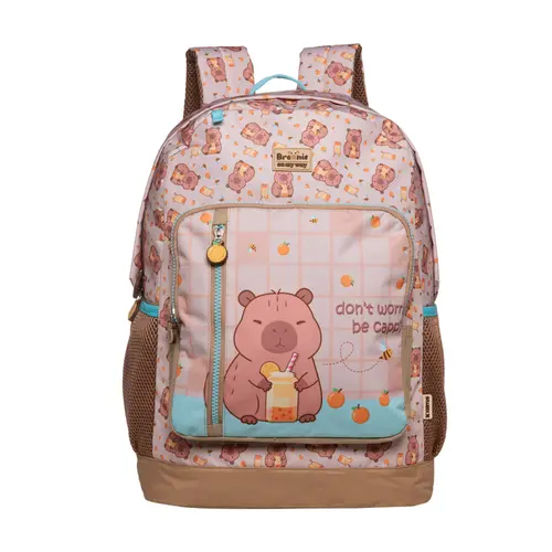 Mochila Infantil com Alça Xeryus Capivara Brownie