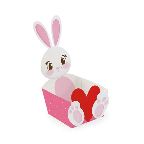 Cesta de Papel Divertida 9x9x6,5cm Cromus Páscoa Lana