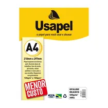 Papel Opaline A4 180g 50 Folhas USAPEL Branco