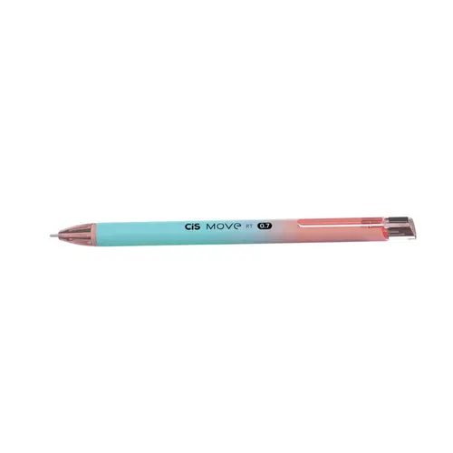Caneta Esferográfica Retrátil CIS 0.7mm Move RT Rosa/Azul Claro